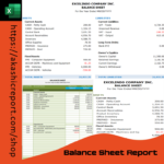 A professional Balance Sheet Report template for merchandising businesses, showcasing financial data, automated calculations, and clear layouts.