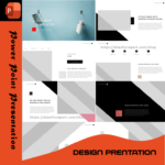 Creative PowerPoint presentation template with modern, minimalist design for business and design professionals.