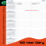 100-Year Diary Excel Template for long-term journaling and life tracking