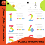 Puzzle infographic PowerPoint template with customizable slides for business solutions, marketing strategies, and data visualization.