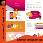 Infographic banner PowerPoint template with colorful, customizable slides for data visualization, business insights, and marketing reports.