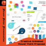 Text-based PowerPoint template with structured layouts for headlines, bullet points, and typography-focused design.