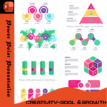 Goal and growth PowerPoint template with structured layouts for business strategy, teamwork, and investment planning.