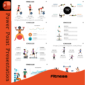 Fitness-themed PowerPoint template with customizable workout plans, charts, and health tips.