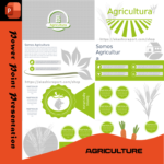 Agriculture PowerPoint template with structured layouts for farming techniques, agribusiness reports, and sustainability strategies.