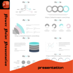 Modern PowerPoint presentation template with minimalist layouts, infographic elements, and structured typography.