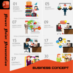 A professional Business Concept PowerPoint template with modern slides for strategy, planning, and analytics.