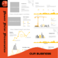 Professional business PowerPoint template with company introduction, strategy, and vision slides.