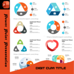 A modern Digit Cum Title PowerPoint template with numbered steps, infographics, and structured presentation layouts.