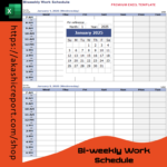 Bi-weekly Work Schedule Excel Template for employee shift planning and tracking