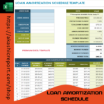 Loan Amortization Schedule Excel Template to track loan payments and progress.