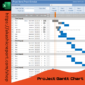 Excel-based Project Gantt Chart Template displaying tasks, timelines, and progress tracking.