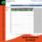 Staff Rotation Schedule Excel template showing employee shift assignments and work hours.