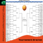 Tournament Bracket Excel Template displaying structured match rounds and participant names