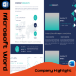 A modern and professional company brochure template featuring structured sections for company overview, services, and client testimonials, fully editable in MS Word.
