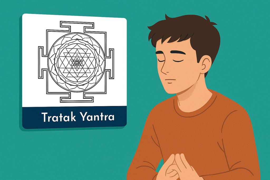 "त्राटक यंत्र – ध्यान और एकाग्रता साधना के लिए उपयोग किया जाने वाला पारंपरिक बिंदु यंत्र।"